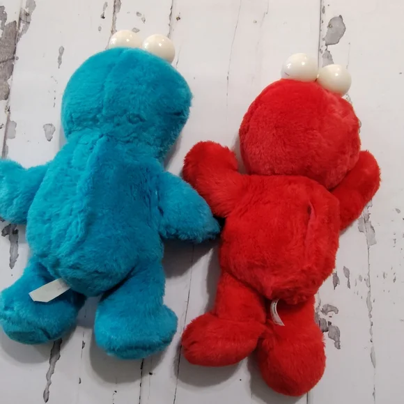 Sesame Street 90s Vintage Tickle Elmo And Cookie Monster 16" Working - Picture 2 of 6